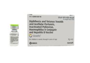 VAXELIS DTaP-IPV-Hib-HepB pediatric vaccine carton with ten 0.5 mL single-dose vials, NDC 63361-243-10